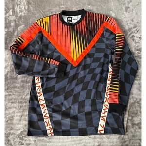 Star Wars x ASOS Mens Small Long Sleeve Jersey Shirt Aurebesh Checkerboard Multi